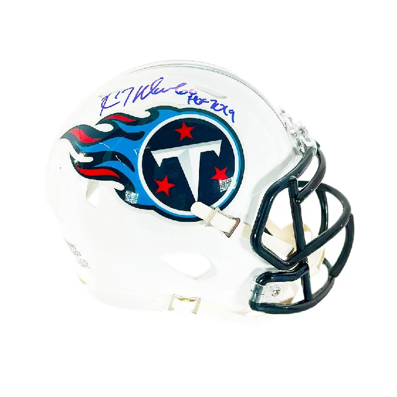 Rugby Helmet For Tournaments-Kevin Mawae Signed HOF 2019 Inscription Tennessee Titans Throwback 1999-2017 Speed Mini Football Helmet (JSA)