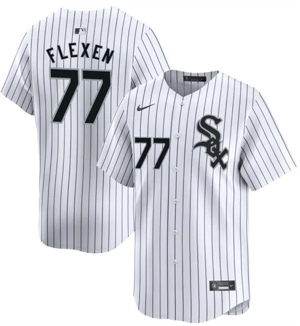 Baseball Jersey For Family Gifts-Men's Chicago White Sox #77 Chris Flexen White Home Limited Baseball Stitched Jersey