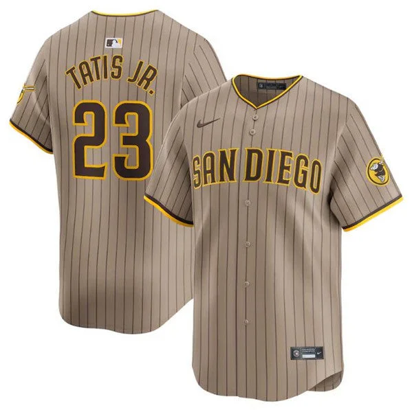 Baseball Jersey For Team Apparel-Men's San Diego Padres #23 Fernando Tatis Jr. Tan 2024 Alternate Limited Baseball Stitched Jersey