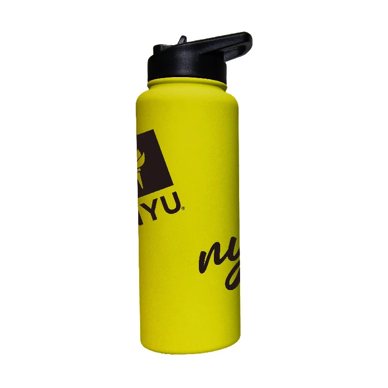 Team Mug For Corporate Branding Merchandise-NYU 34oz Cru Bold Soft Touch Quencher