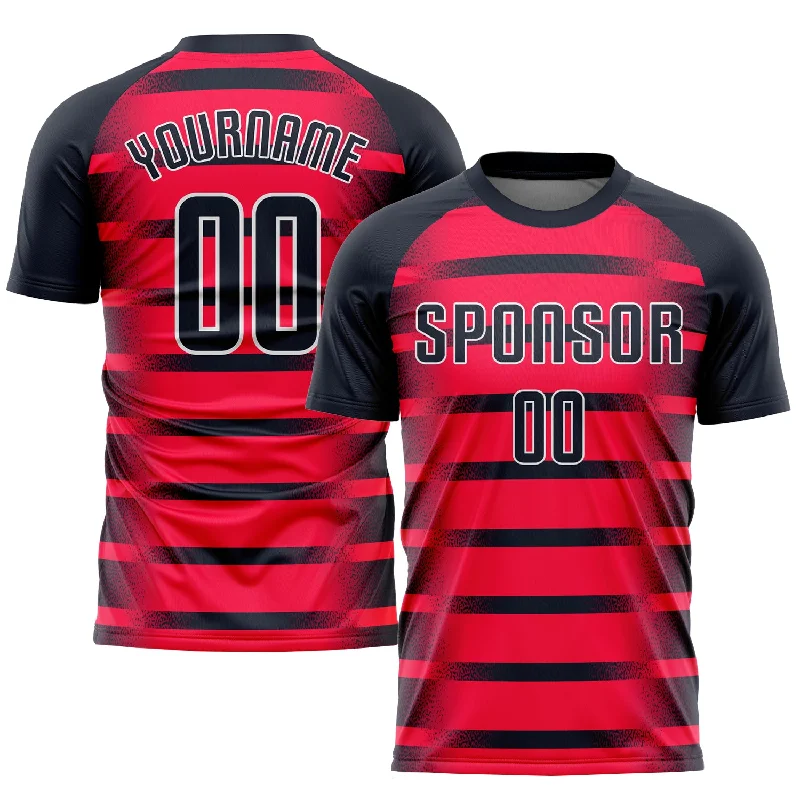 Football Jersey For College Alumni Teams-Custom Red Navy-White Sublimation Soccer Uniform Jersey