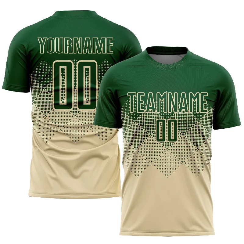 Football Jersey For Retro Style-Custom Cream Green Sublimation Soccer Uniform Jersey