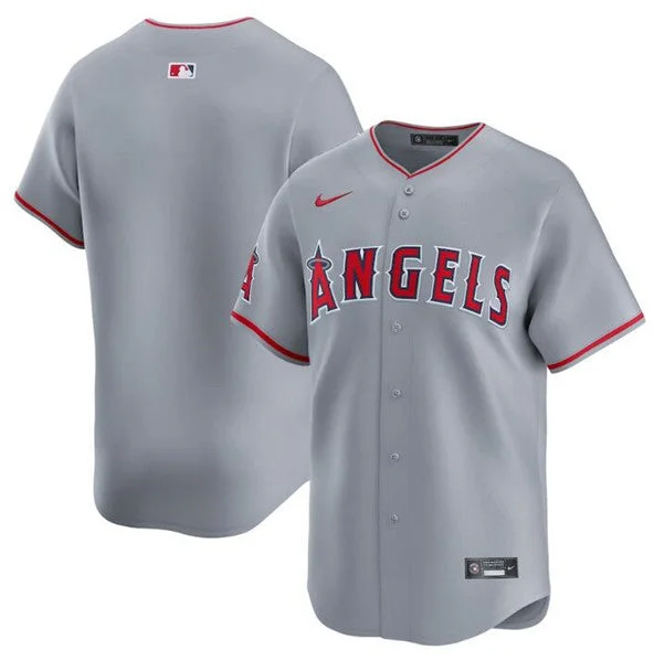 Baseball Jersey For Team Branding-Men's Los Angeles Angels Blank Gray Away Limited Baseball Stitched Jersey