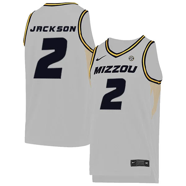 Football Jersey For Family Events-Basketball Jersey For Family Events-Missouri Tigers 2 Tray Jackson White College Basketball Basketball Jersey