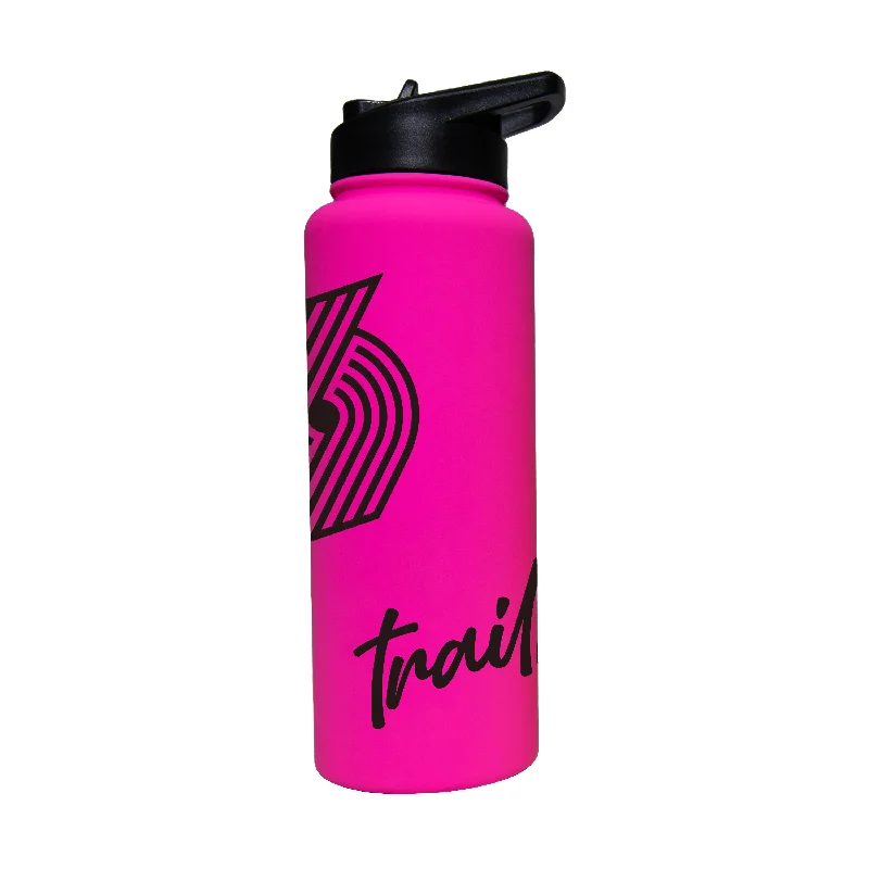 Team Mug With Team Graphics-Portland Trail Blazers 34oz Electric Bold Soft Touch Quencher