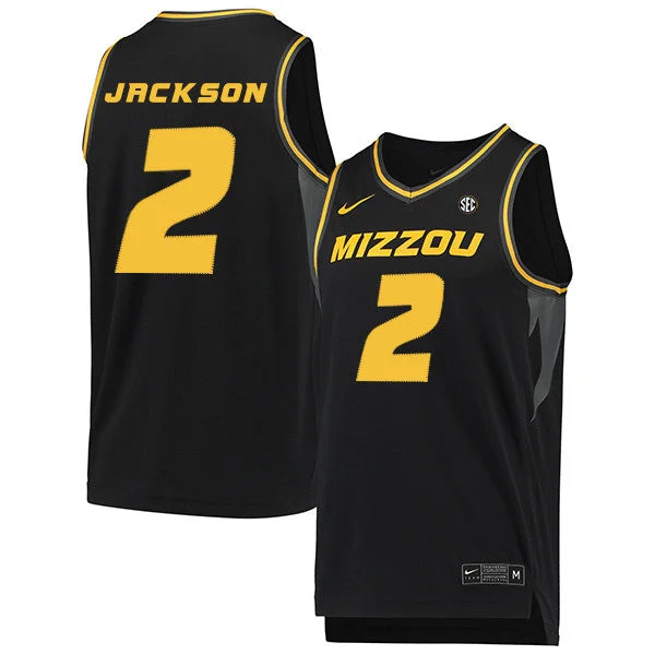 Football Jersey For League-Specific Design-Basketball Jersey For League-Specific Design-Missouri Tigers 2 Tray Jackson Black College Basketball Basketball Jersey