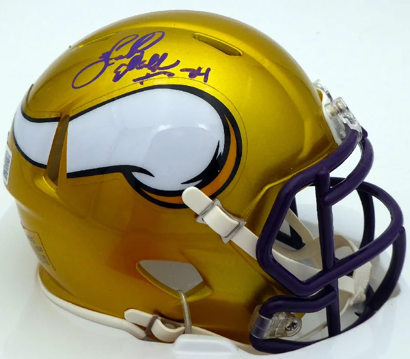 Rugby Helmet For Rugby Training Gear-Herschel Walker Autographed Minnesota Vikings Yellow Flash Speed Mini Helmet Beckett BAS #WS27101