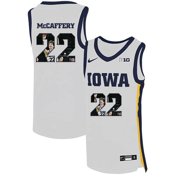 Football Jersey For Youth Leagues-Basketball Jersey For Youth Leagues-Iowa Hawkeyes 22 Patrick McCaffery White Basketball College Fashion Basketball Jersey