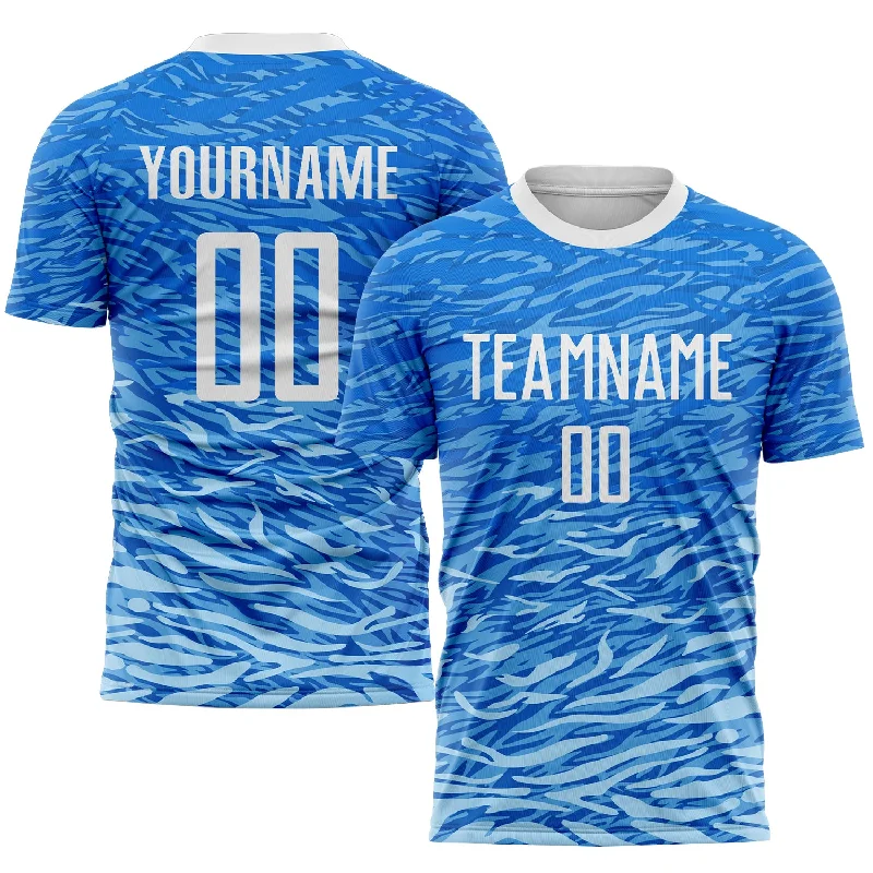 Football Jersey For Team Workouts-Custom Royal White Sublimation Soccer Uniform Jersey