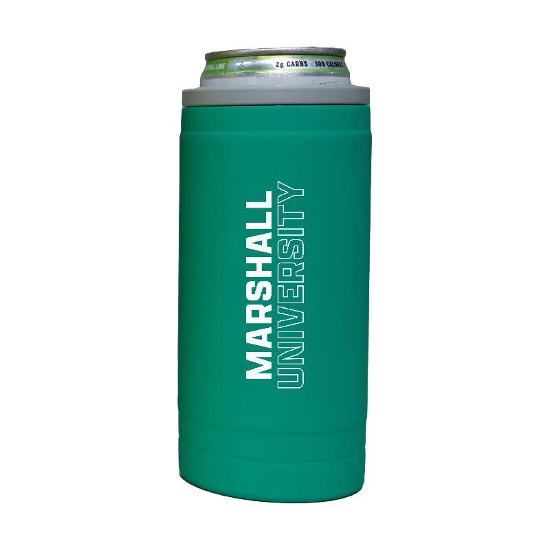 Team Mug With Custom Artwork-Marshall 12oz Optic Stacked Soft Touch Slim Coolie