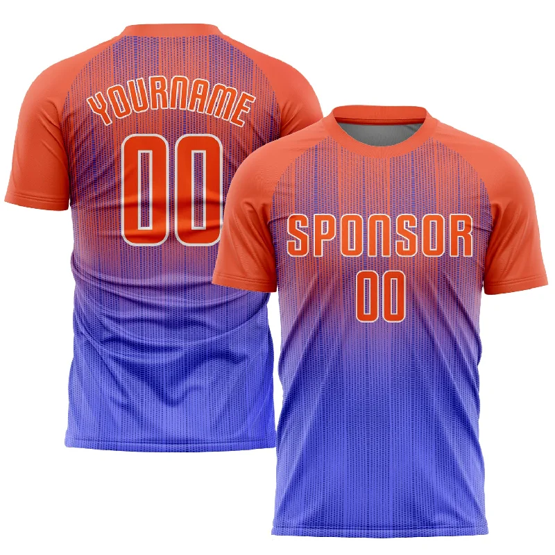 Football Jersey For Players-Custom Purple Orange-White Sublimation Soccer Uniform Jersey