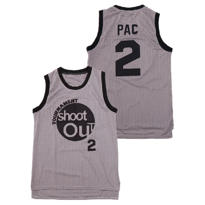 Football Jersey For Fundraising Merchandise-Basketball Jersey For Fundraising Merchandise-The Rim Tournament Shoot Out 2 Pac Gray Basketball Basketball Jersey