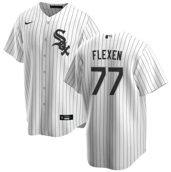 Baseball Jersey For Premium Teams-Men's Chicago White Sox #77 Chris Flexen White Cool Base Baseball Stitched Jersey