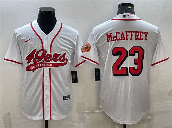 High Quality Baseball Jersey-Men's San Francisco 49ers #23 Christian McCaffrey New White With Patch Cool Base Stitched Baseball Jersey