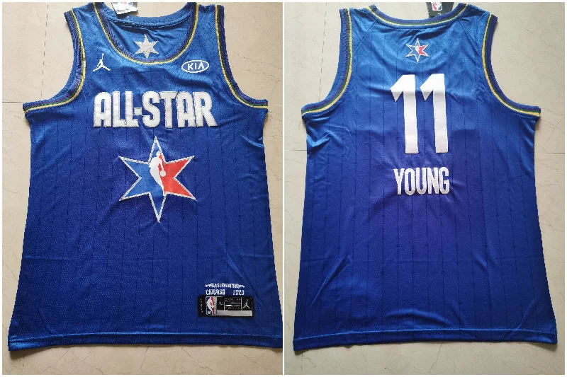 High Quality Football Jersey-High Quality Basketball Jersey-Hawks 11 Trae Young Blue 2020 All-Star Jordan Brand Swingman Basketball Jersey