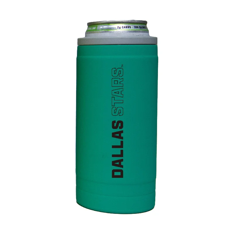 Team Mug With Custom Slogan-Dallas Stars 12oz Optic Stacked Soft Touch Slim Coolie