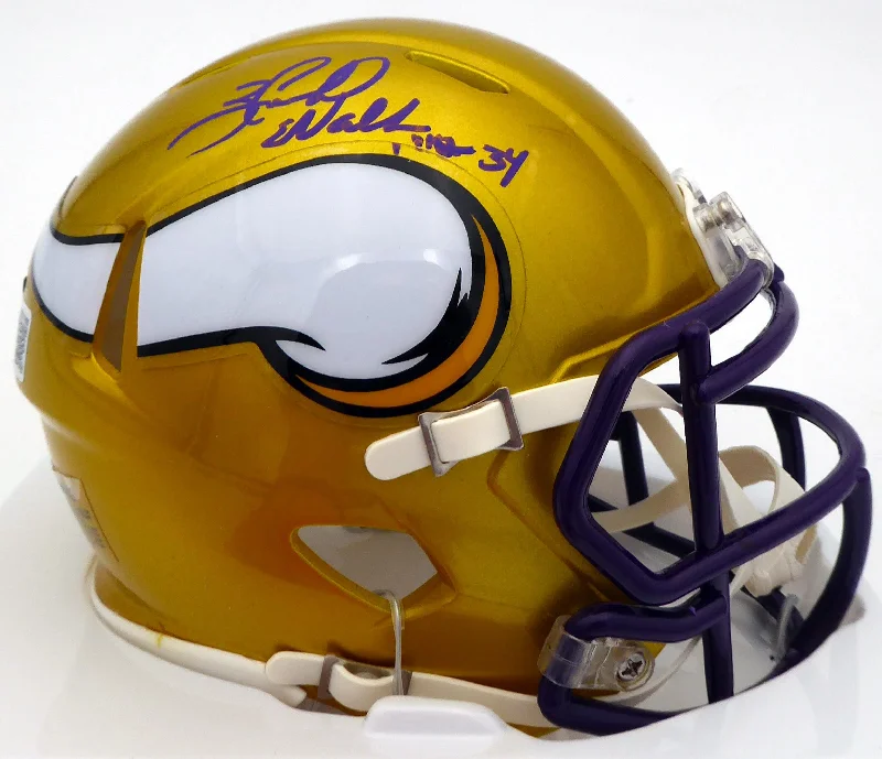 Rugby Helmet For Rugged Use-Herschel Walker Autographed Minnesota Vikings Yellow Flash Speed Mini Helmet Beckett BAS #WS27098