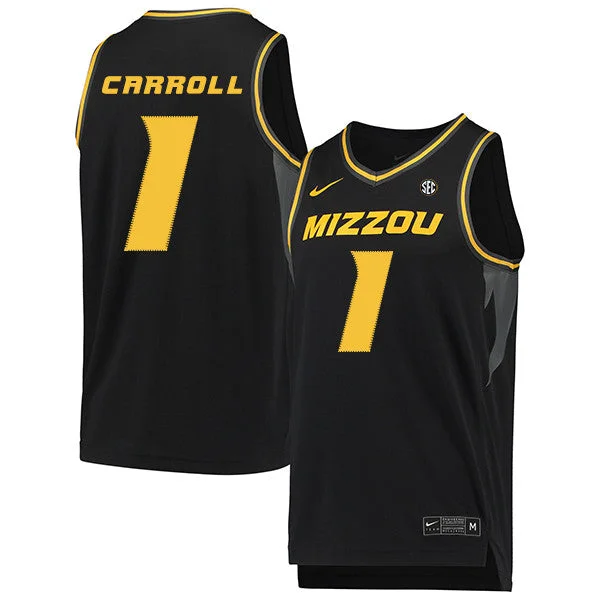 Football Jersey With Game Day Details-Basketball Jersey With Game Day Details-Missouri Tigers 1 DeMarre Carroll Black College Basketball Basketball Jersey