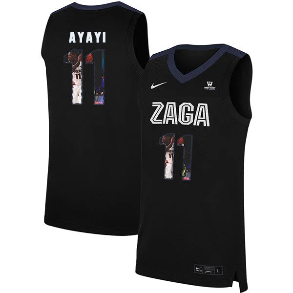 Football Jersey For Special Events-Basketball Jersey For Special Events-Gonzaga Bulldogs 11 Joel Ayayi Black Fashion College Basketball Basketball Jersey