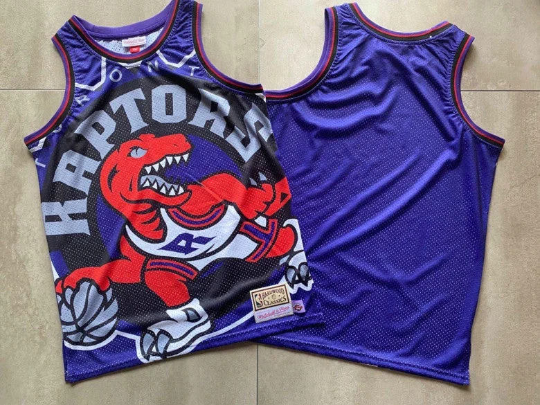 Football Jersey For Customized Player Design-Basketball Jersey For Customized Player Design-Raptors Big Face Purple Hardwood Classics Swingman Basketball Jersey