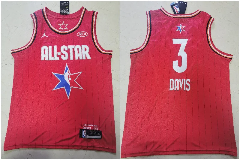 Football Jersey For Group Events-Basketball Jersey For Group Events-Lakers 3 Anthony Davis Red 2020 All-Star Jordan Brand Swingman Basketball Jersey